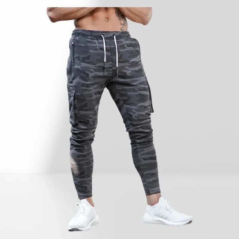 Sports Fitness Overalls Men's Camouflage Fitness Pants Running Training Slim Men's Pants