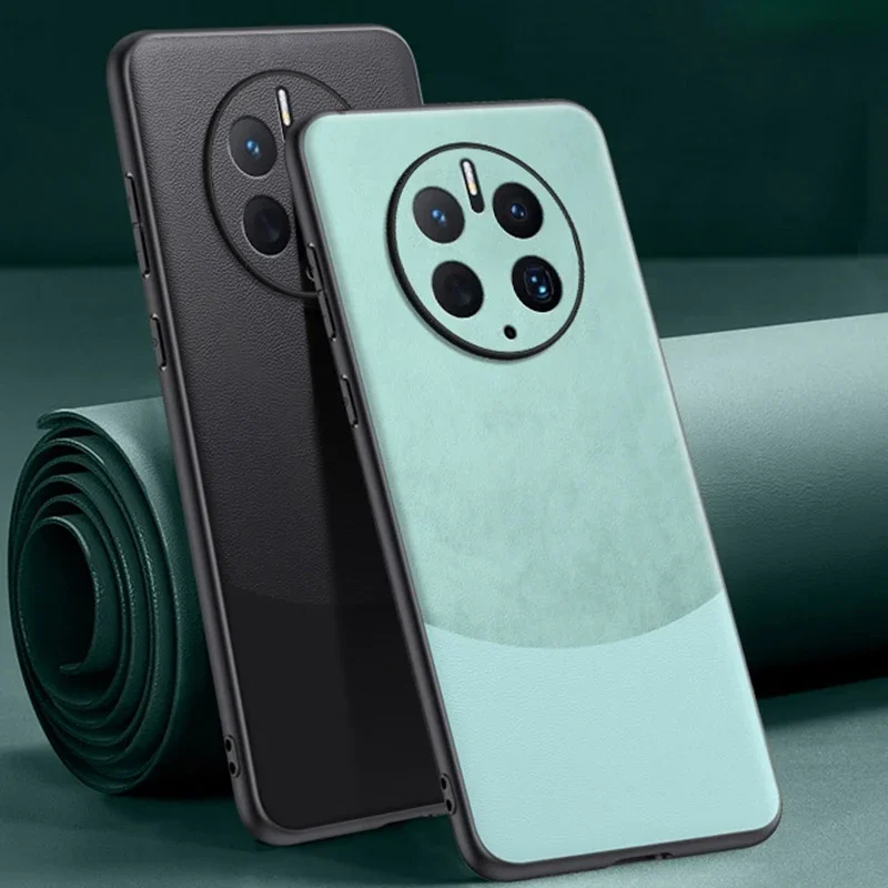 Premium Matte Silicone Luxury PU Leather Phone Case - Elegant Protection Cover