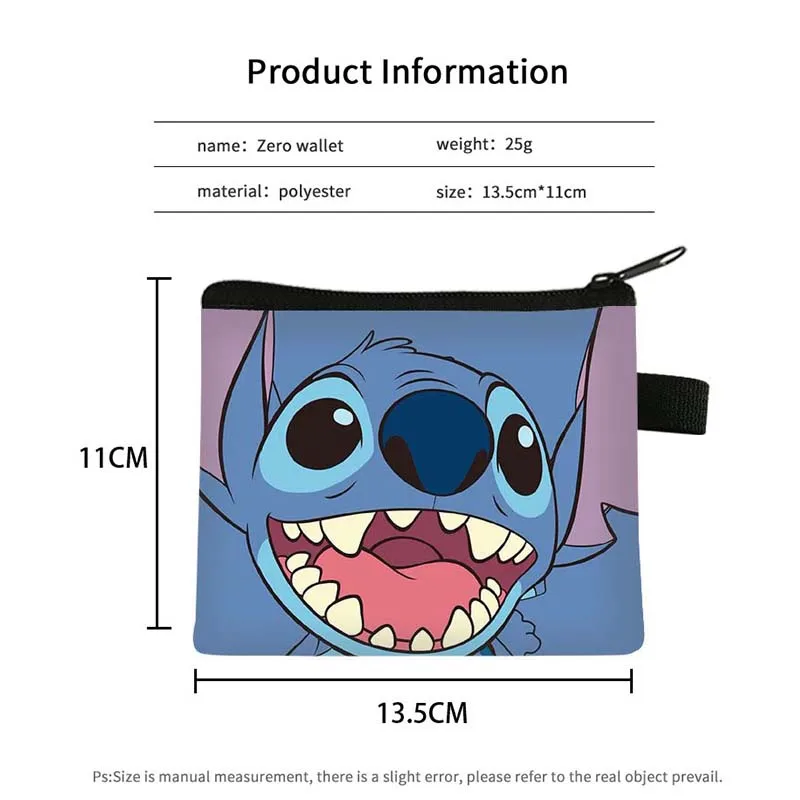 21 Colors Cartoon Stitch Children Plush Coin Purse Polyester Zip Change Purse Mini Wallet Kids Girl Women For Gift coin purse plush coin purse