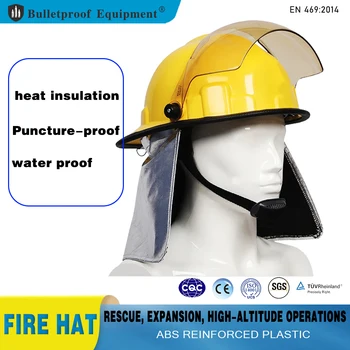 Casco di sicurezza in stile coreano CE dal design più recente in ABS per vigile del fuoco pompiere con maschera a mantella protettiva di salvataggio di emergenza