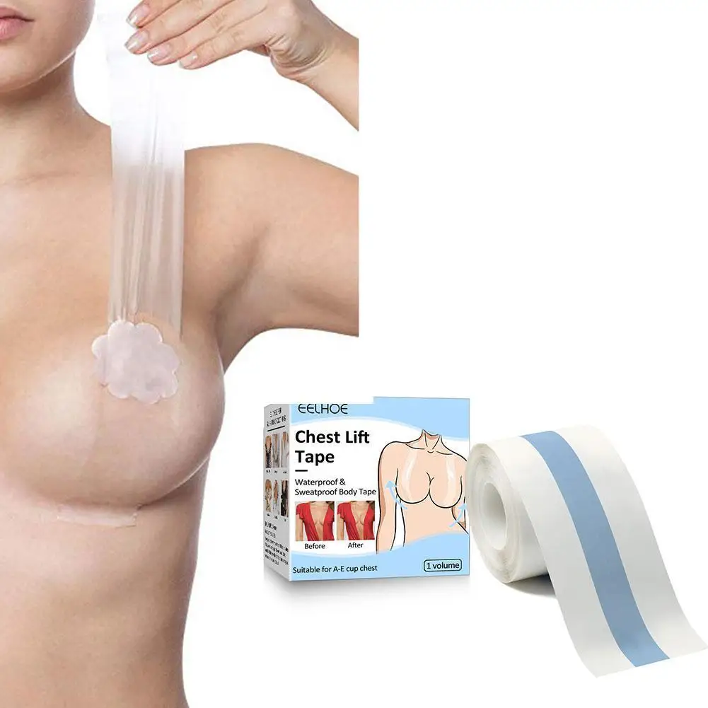 

1 Roll Transparent Breast Chest Lift Tape Women Invisible Push Up Bra Sticker Safe Body Boob Lingerie Bra Strip Tape Petals