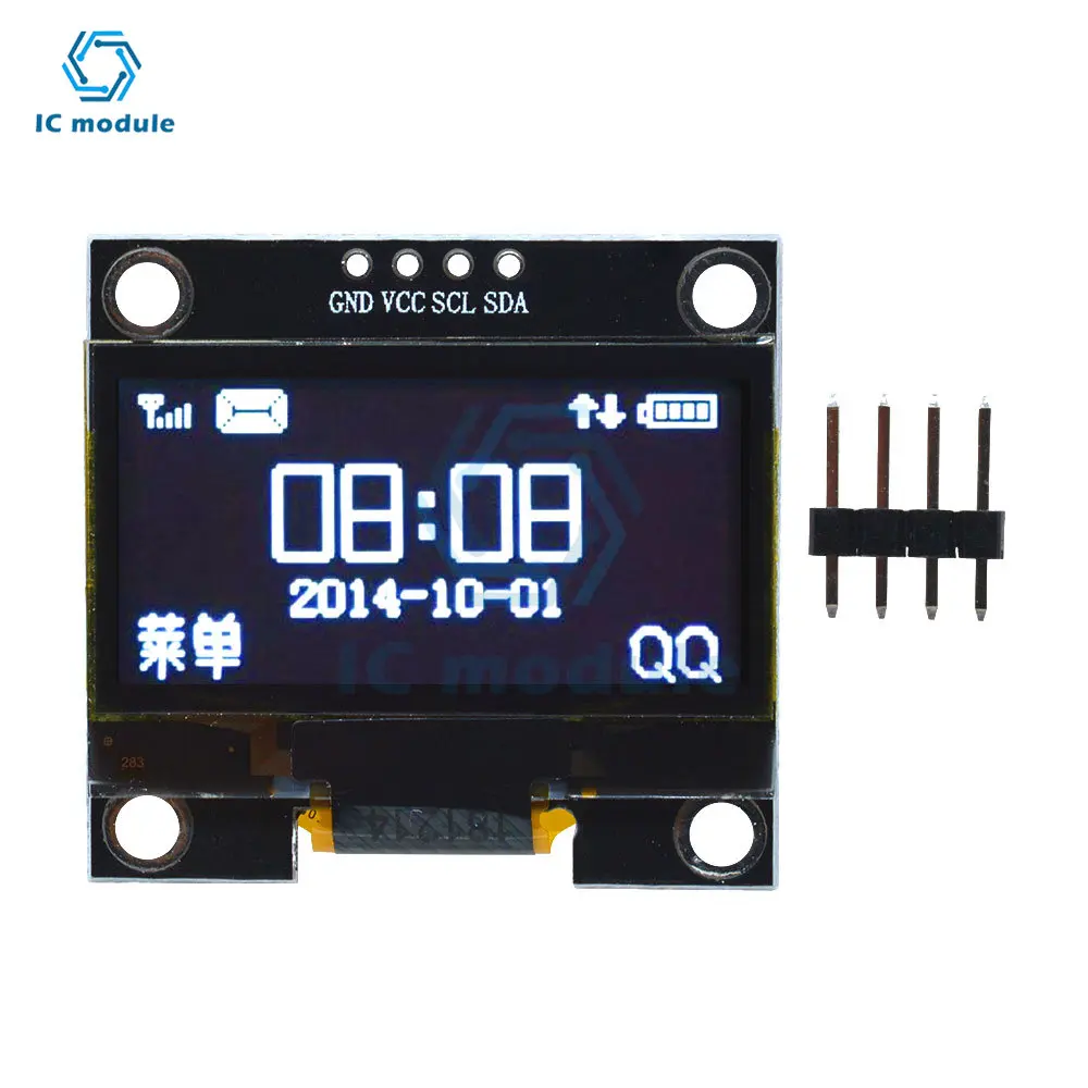 1.3 inch IIC Serial 4pin White/Blue OLED Display Module 128X64 12864 LCD Screen Board for arduino oled