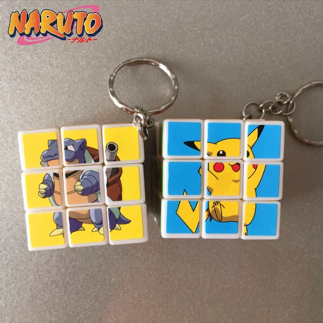Pokemon Pikachu Rubik's Cube Mini Toy Keychain Portable Pendant Children's Gift Environmental Protection ABS Ornament Decoration 3
