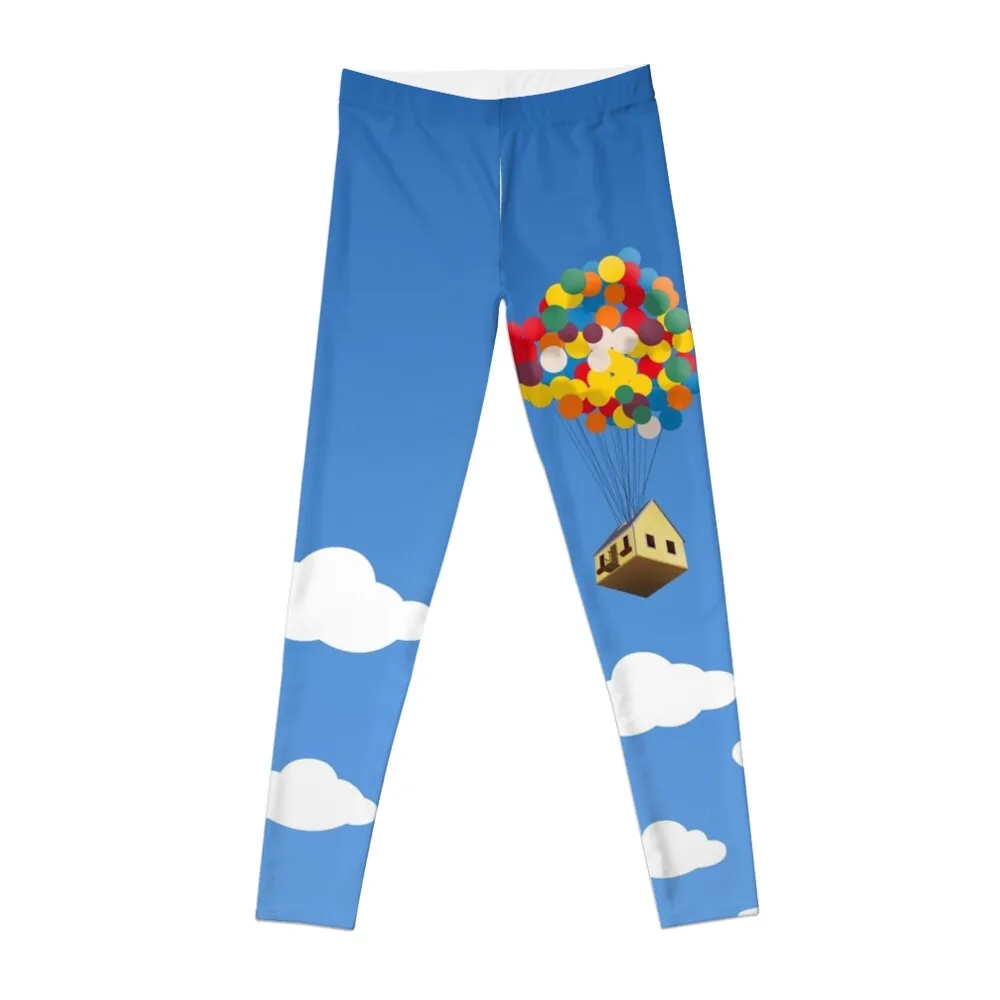 

House flying UP with balloons Leggings sports for fitness set gym workout clothes for Womens Leggings