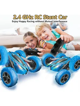 Remote Control Car Double Sided 360°Rotating RC Cars with Headlights Rechargeable Race Stunt Toy Car Christmas Birthday Gifts 3