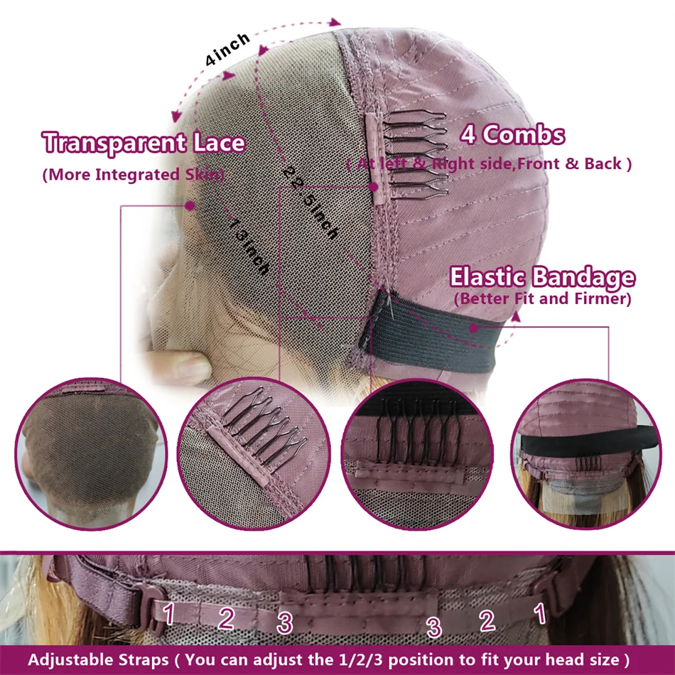 13X6 Reddish Brown Lace Front Human Hair Wig