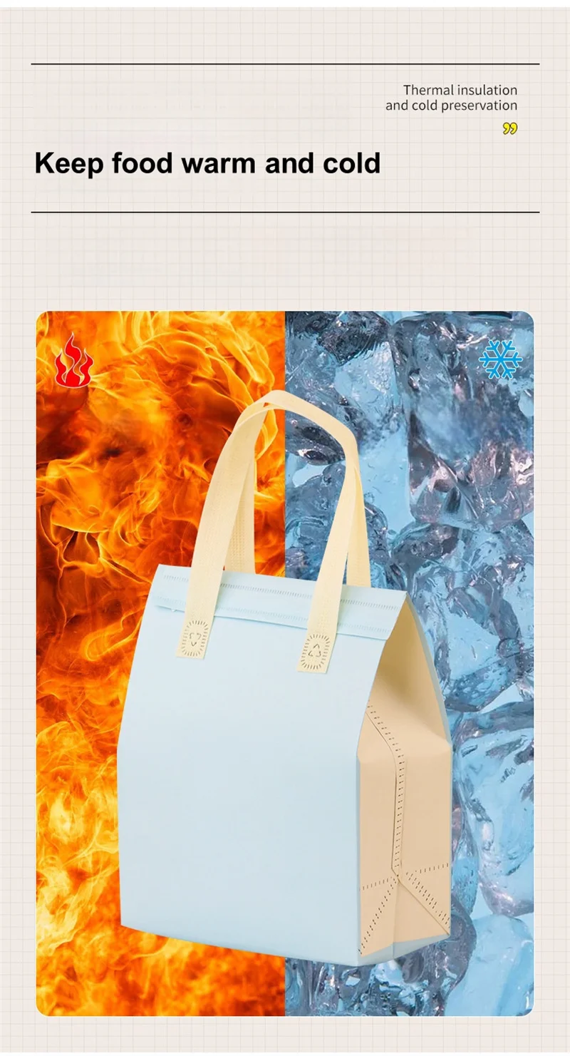 25pcs Non-Woven Insulated Tote Bags – Reusable Portable Fabric Pouches for Food, Cake, ... - SKU NITB1828 - UGI Packaging