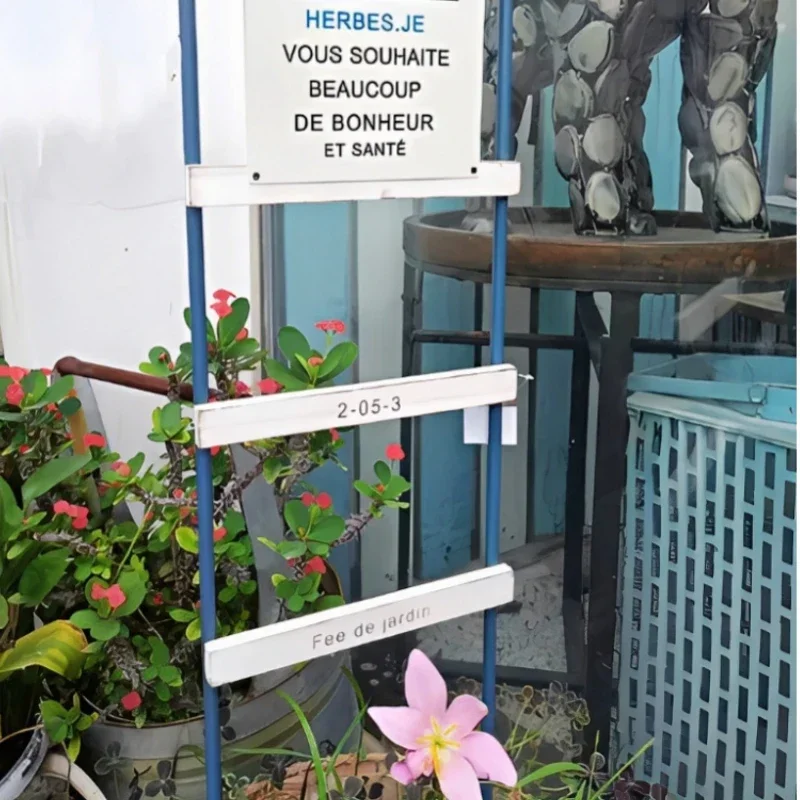 Japanese Ins Style Flower Ladder, Wooden Climbing Rattan Holder, Courtyard Plant Label, Practical Decorative Flower Rack