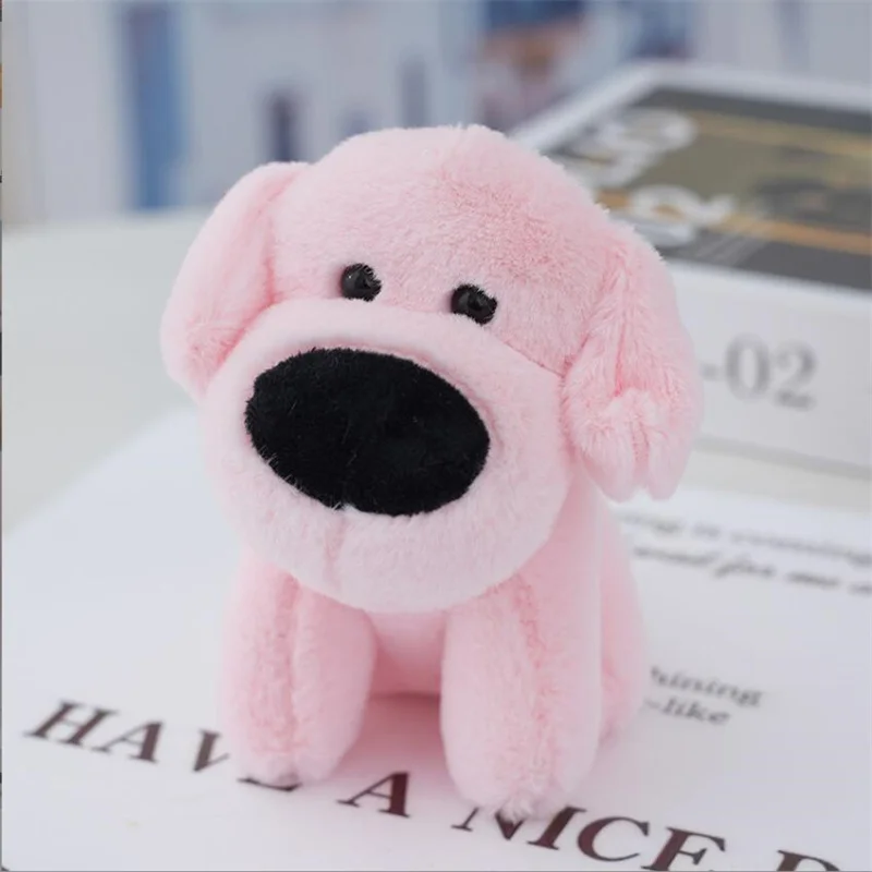 thumbnail image 1 of 4 Colour Cute Big Nosed Little Dog Plush Toy Pendant Stuffed Animal keychain Doll Bag Hanging Decoration Small Gift 12CM, 1 of 5