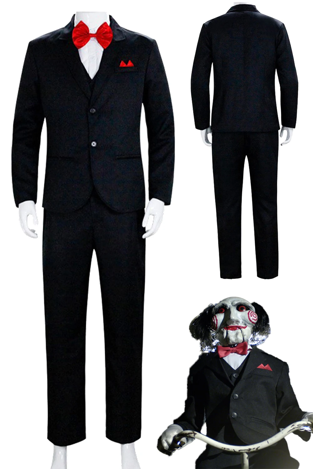 

Jigsaw Killer Cosplay Role Play Horror Movie Saw Costume Disguise Adult Men Fantasy Outfits Male Fancy Dress Up Party Clothes