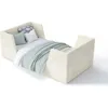 Toddler Bed, Toddler Floor Bed Frame with Guard Rails, Kids Bed for Ages 2-6 Years, Small Bed for Kids Girls and Boys 2