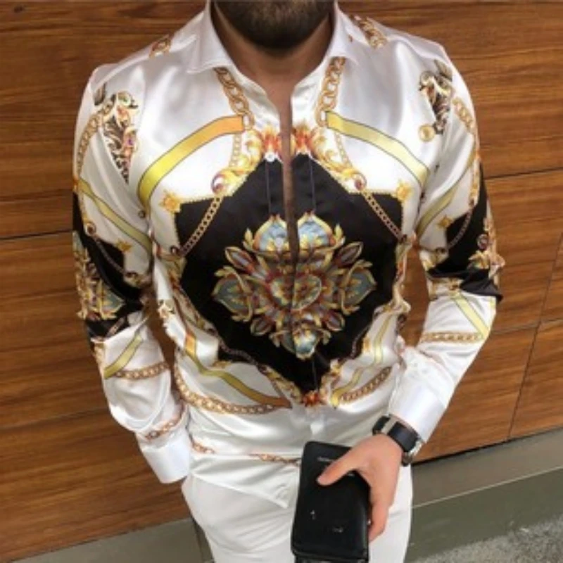 2023 Europe and the United States fashion casual printed long sleeve lapel Cardigan club street cool man shirt shirt 2023 winter europe and the united states fashion street foreign trade solid colour imitation cashmere warm ccarf shawl