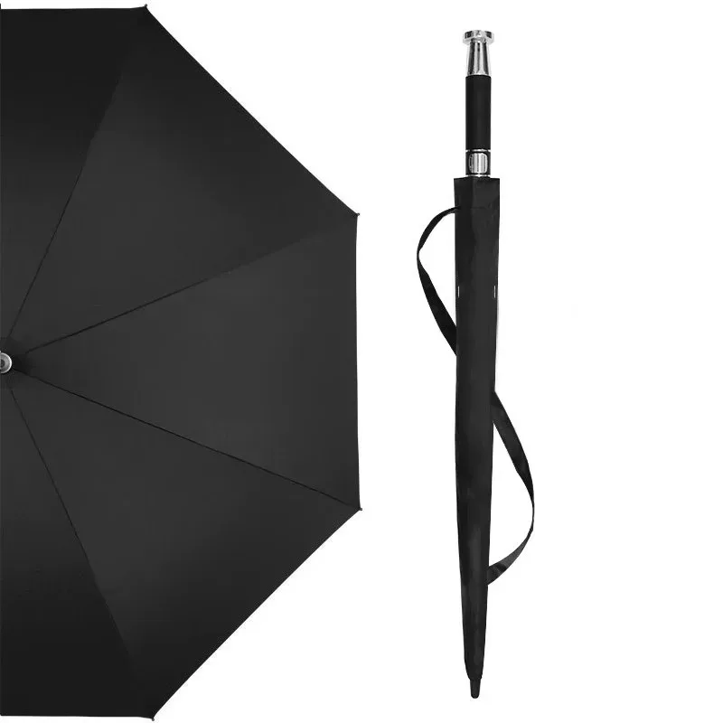Fully Automatic Shine Extra Long Handle Straight Golf Advertising Car Umbrella For Mercedes-Benz BMW Land Rover Luxury Cars car logo umbrella