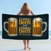 Drinking Beer Printed Big Microfiber Beach Towels Quick Dry Towel Sand Beach Towels Pool Towel for Travel Swim Pool Yoga 1