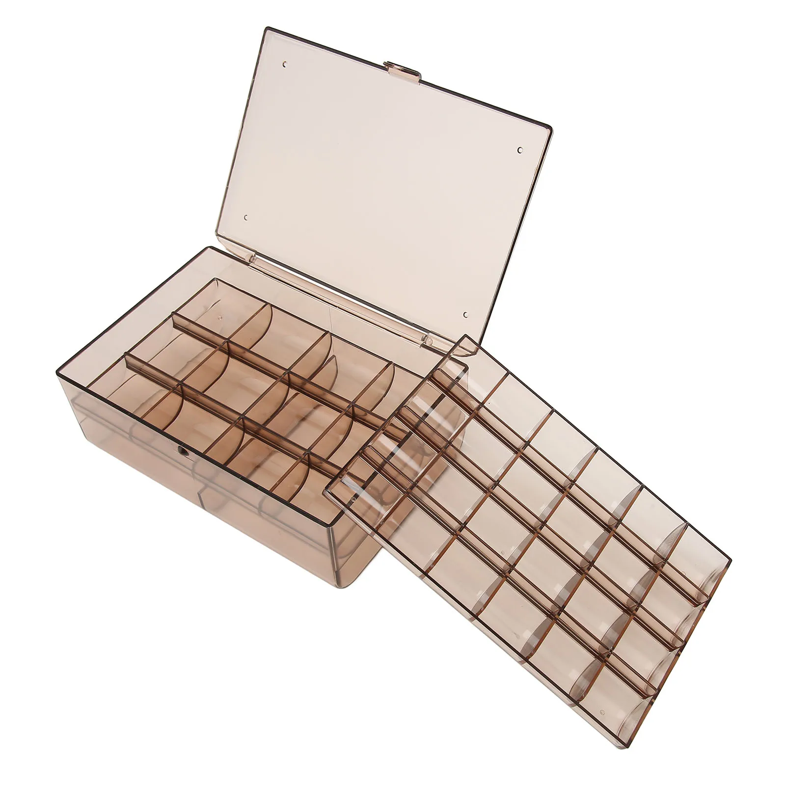 

30/38 Grids Jewelry Storage Box Transparent Acrylic Stackable 2/3 Layers Ring Earring Holder Organizer Case with Dustproof Cover