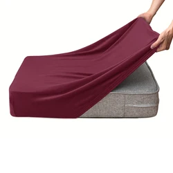 Luxurious Velvet Plush Stretch Sofa Cover - Soft, Removable Slipcover for Living Room and Lounge (Wine red)