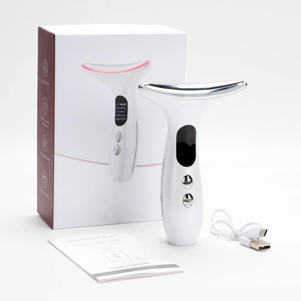 Portable Neck Beauty Device with Multi Color Massage