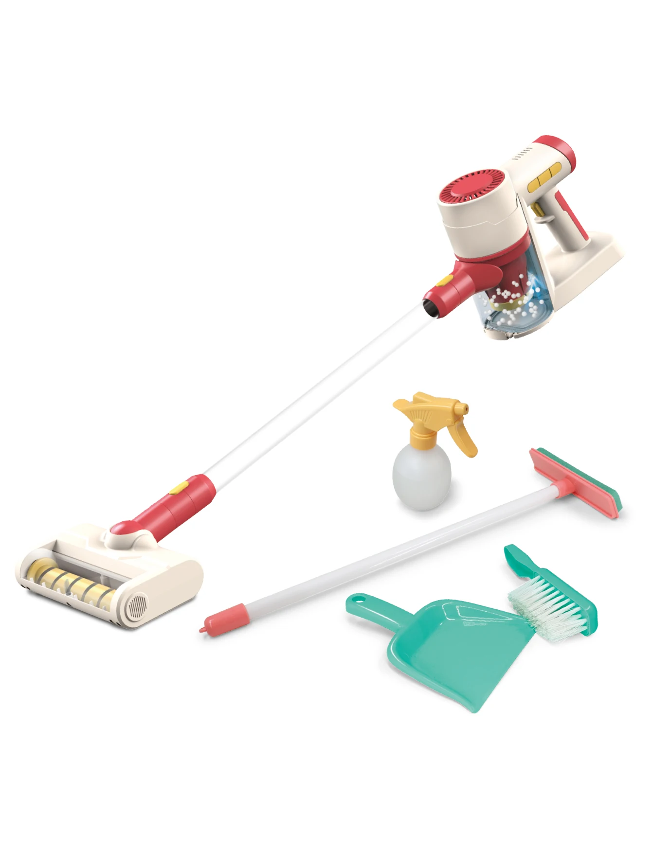 Vacuum cleaner, sanitary ware, playhouse, playset Suitable for children over 3 years old Pretend to sweep the floor clean 3