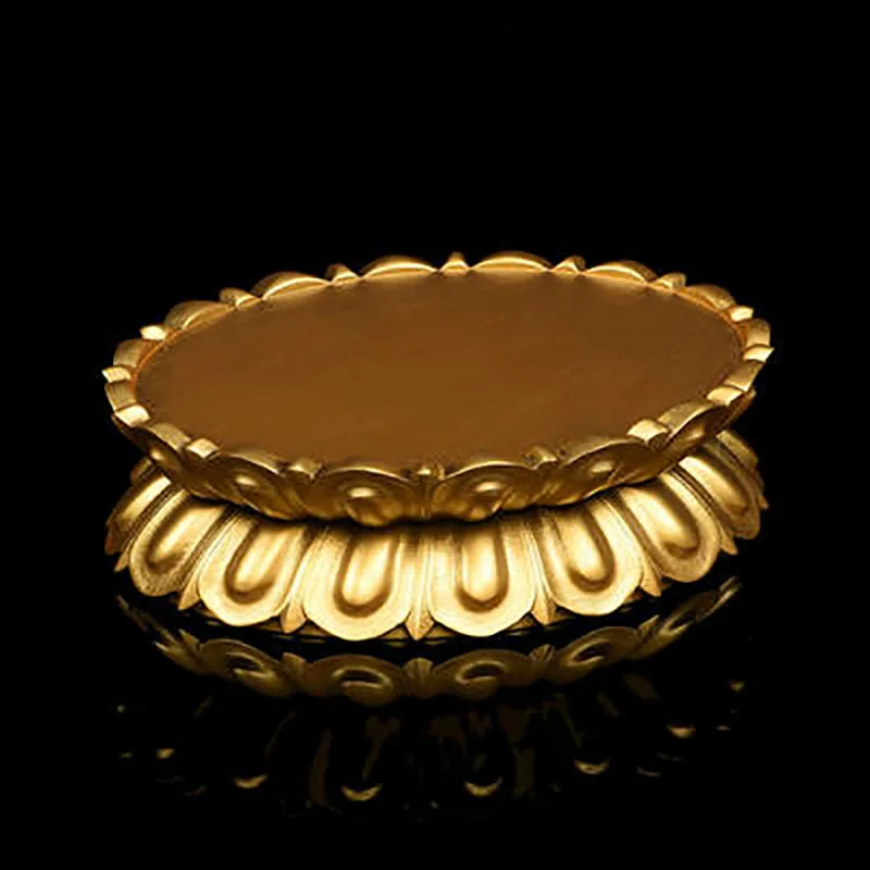 Solid Wood Gilt Buddha Statue, Lotus Base, Guanyin Bodhisattva, Buddhist Holder, Standing Bracket