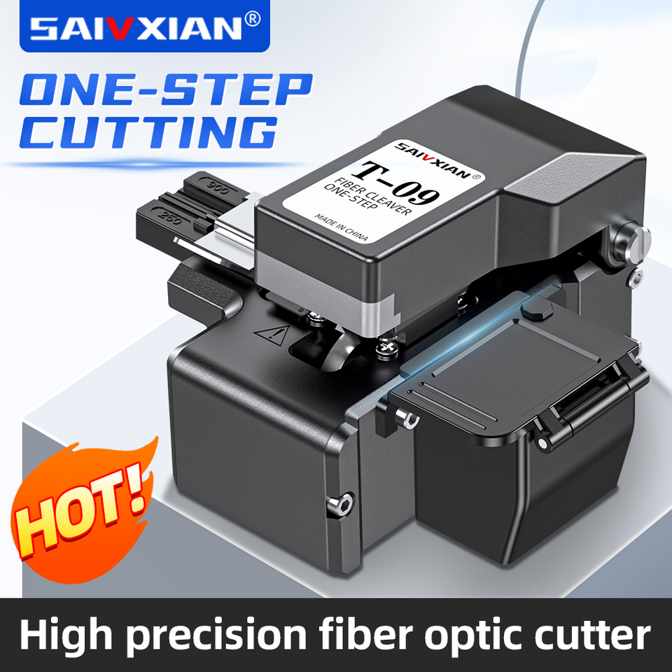 SAIVXIAN NEW T-09 one-step fully automatic high precision Fiber Optic Cleaver Optical Fiber Fusion Splicer Cutting Knife