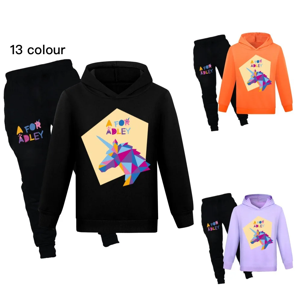 

A FOR ADLEY Clothes Sets Kids Cartoon Sportsuit Toddler Girls Long Sleeve SweatShirt Pants 2pcs Set Teenager Boys Casual Outfits