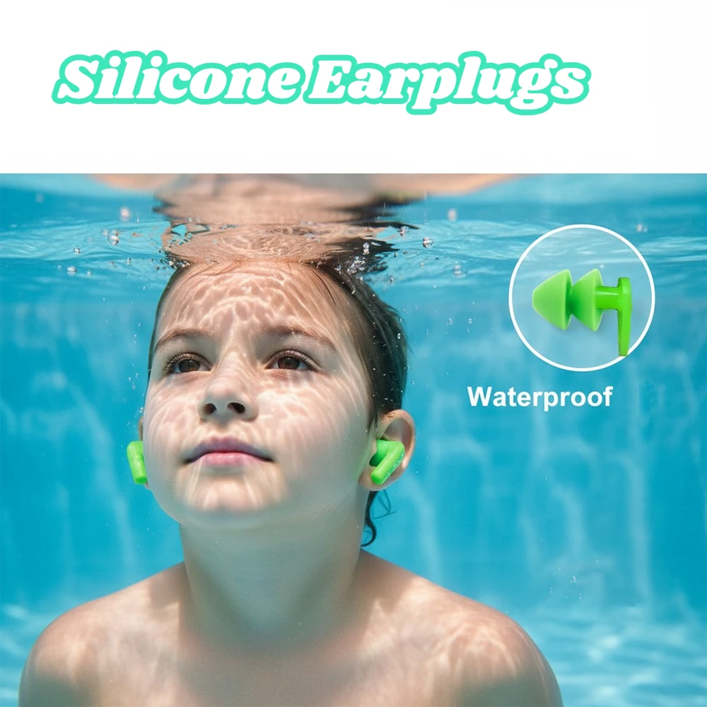 Soft Silicone Earplugs Children Waterproof Swimming Earplugs Anti Noise Ear Clips Swimmers Diving Kids Swim Earplugs Diving