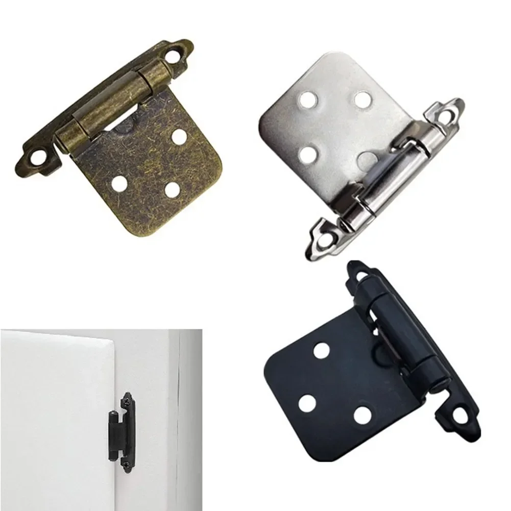 Self Closing Overlay Flush Cabinet Hinge Heavy Duty Door Cupboard Hinges For Household Decor Hardware furniture hinge cabinet door hinges cabinet hinges 10pcs