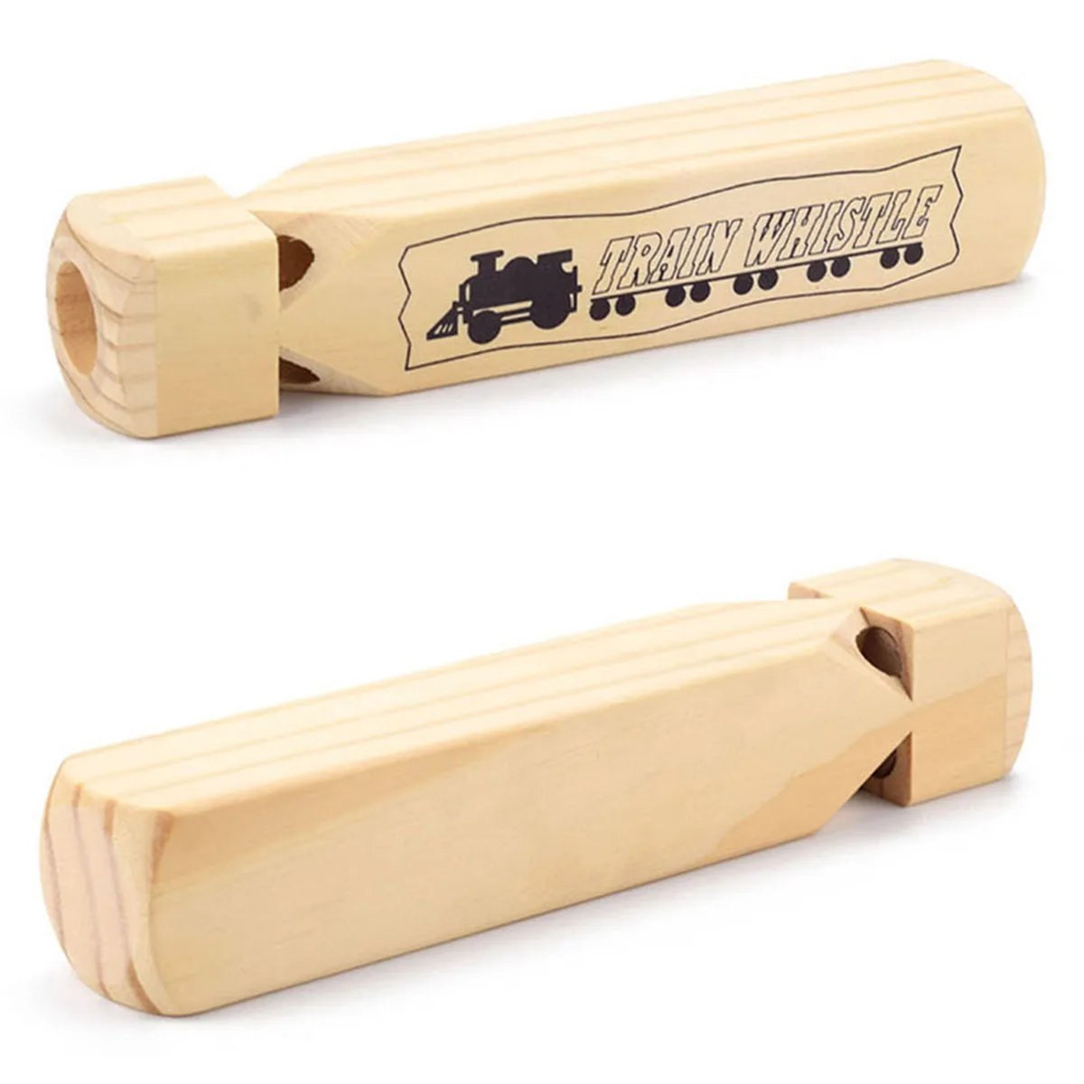 1pc Wooden Train Whistle Music Kids Wood Toy Musical Instrument Learning Educational Toys for Children Montessori Games 2