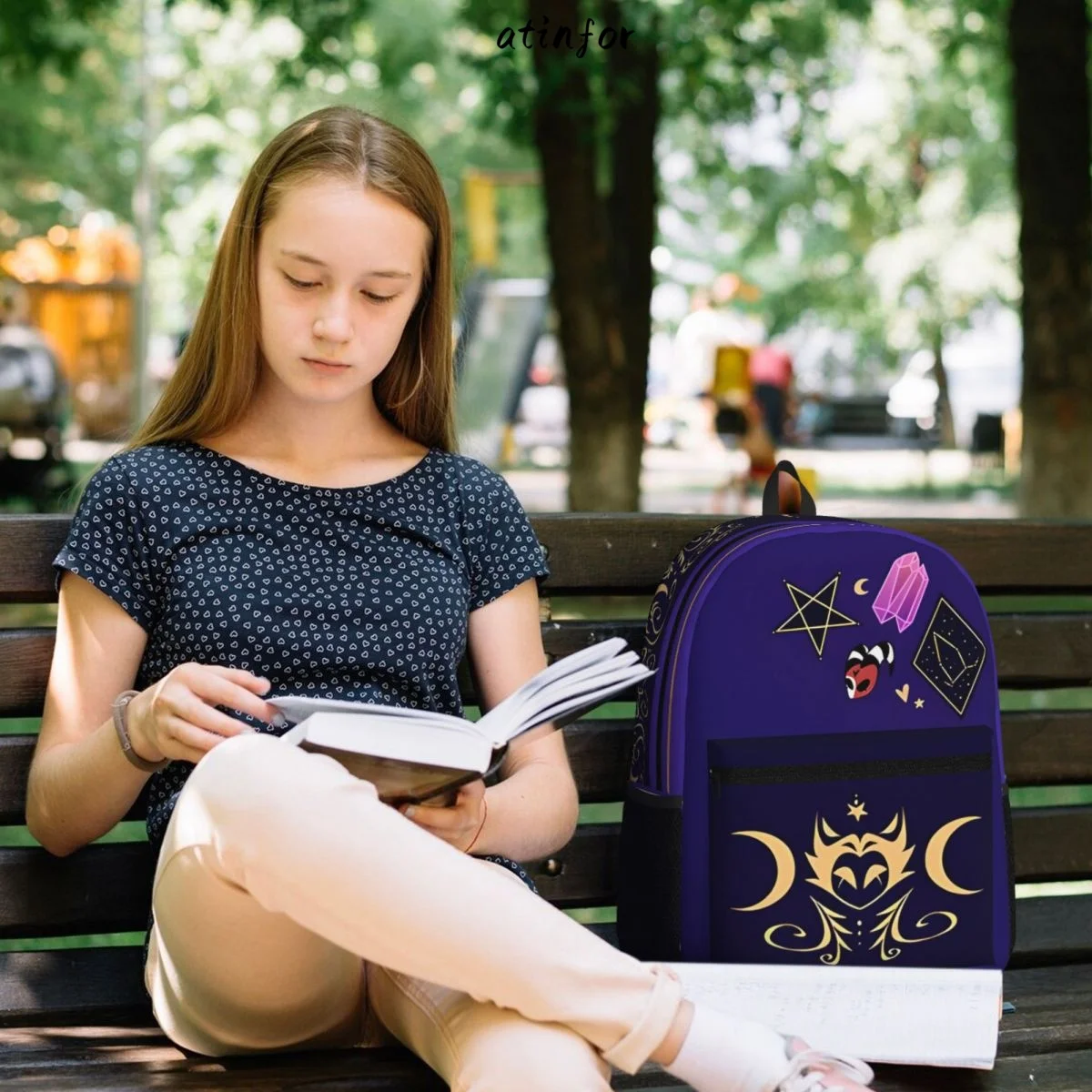 atinfor Helluva Boss Printing Women Backpack Female Laptop Student Bookbag School Bag for Teenage Girl Bagpack 6