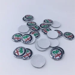 Set of 2 Decorative Air Outlet Badge Stickers for Car Interior Enhancement (15mm green)