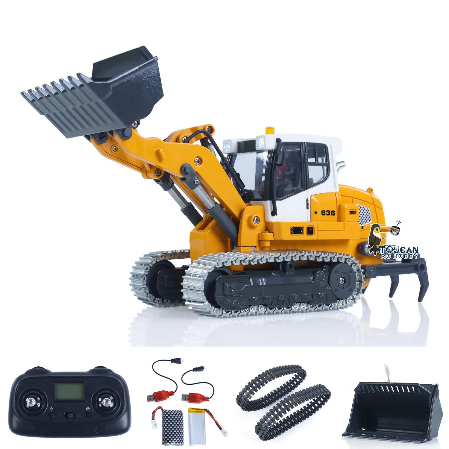 새로운 미니 636 1/50 RTR RC 로더 원격 제어 굴착기 전기 트럭 자동차 건설 차량 취미 장난감 소년 선물