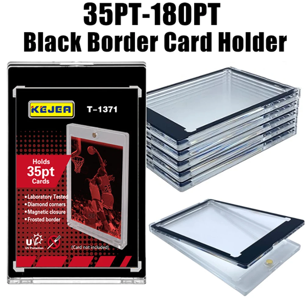 Lot De 4 Pochettes Magnétiques 35PT – Porte-Cartes Avec Support – Protection UV Anti-Pli Pour Cartes De Collection & Sport