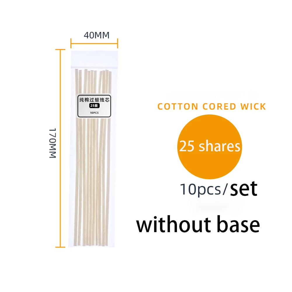 Candle Wick Candle Wicks Candle Making Kit 10Pcs/set Smokeless Cotton Candle Wicks DIY Non-Toxic Environmentally Friendly Ghee Wick Wax Wire Handmade Wax Making Supplies