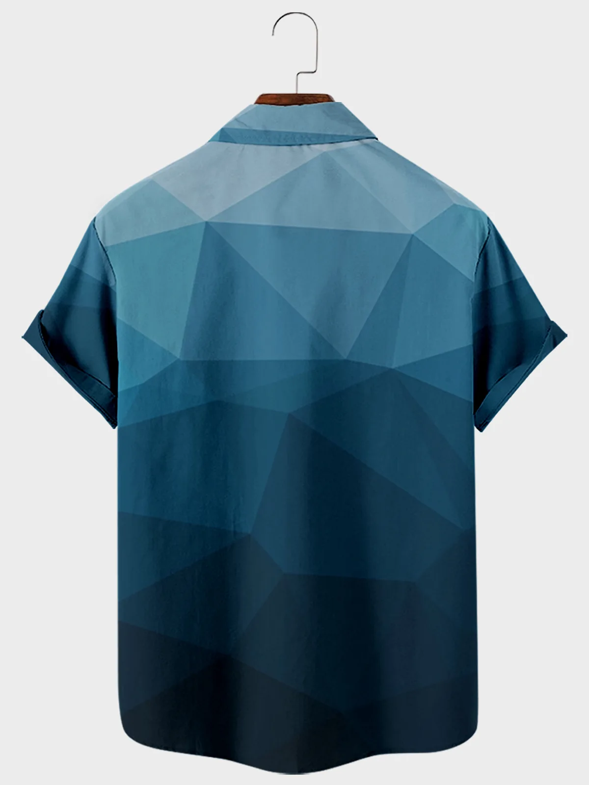 2022 Men's Harajuku Beauty Short Sleeve Lapel Shirt Oversized Simple 18 Stripe Shirt 3D Print Pocket Men's Shirt