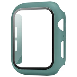 Premium Tempered Glass Bumper Case & Screen Protector Cover for Series456 SE 44MM (Official green)