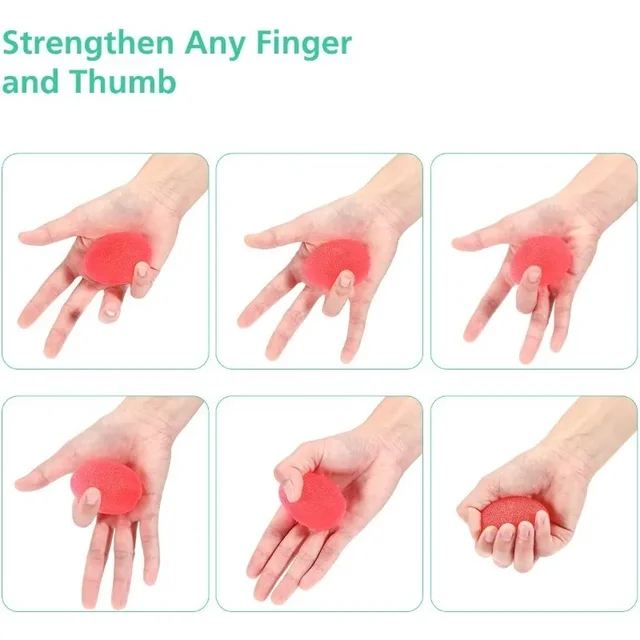 Hand Grip Strength Training Expander Adults Kids Gym Fitness Finger Exerciser Wrist Rehabilitation Stress Relief Silicone Ball 3