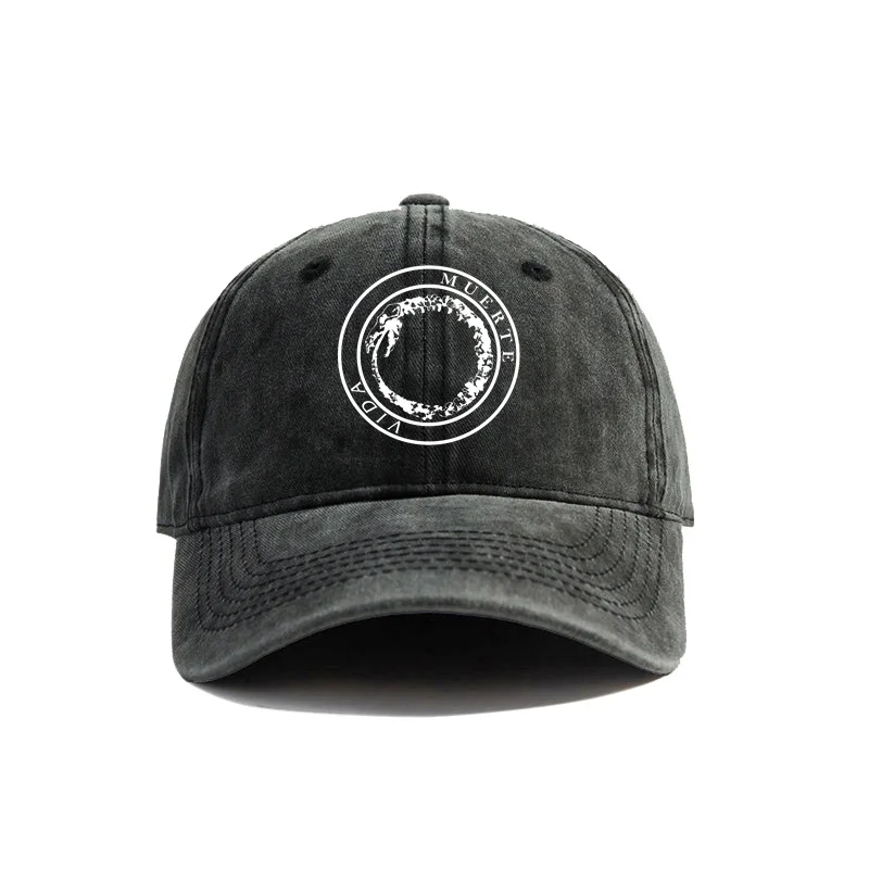 Canserbero Muerte Vida Distressed Baseball Cap Adult Unisex Adjustable Retro Dad Hat Summer Breathable Hats baseball cap baseball caps baseball hats