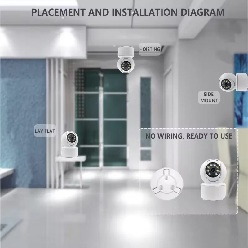 1080P Home Smart Wireless Baby Monitor Full Color Night Vision ICSEE APP PTZ Security Wifi CCTV Network Camera 6