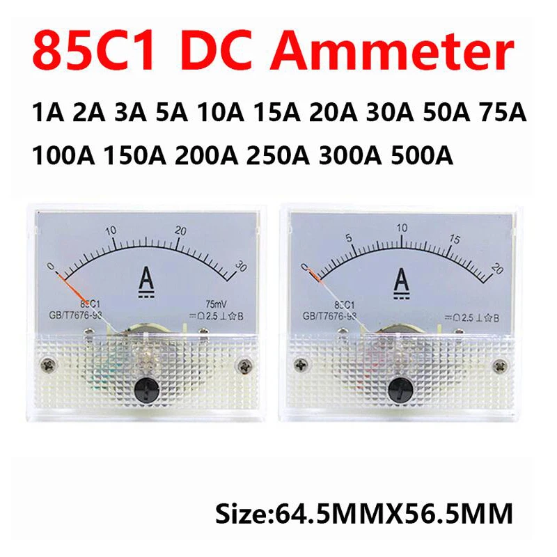 Baomain Analog Voltmeter 85C1 DC 0-5V Rectangle Analog Volt Panel Meter  Gauge : : Industrial & Scientific