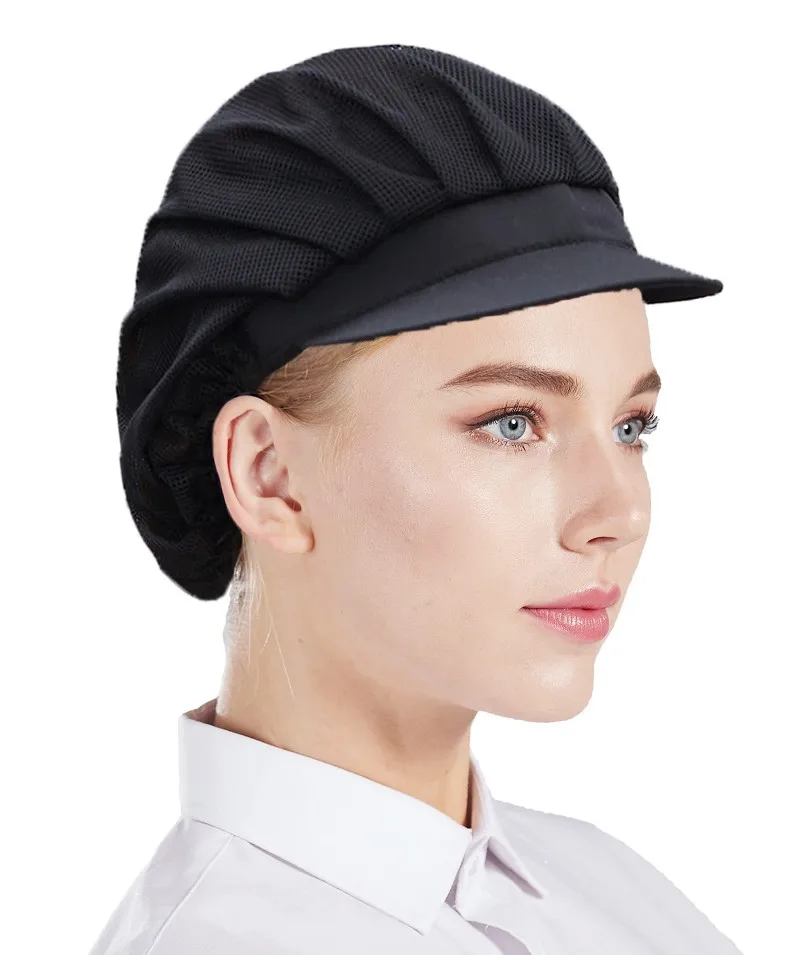 Atmungsaktive Mesh-Kappe für den Lebensmittelservice, Unisex-Küchenarbeitshut für Köche und Arbeiter in der Lebensmittelindustrie – Detail 6