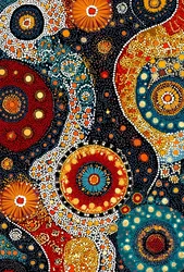 Mystical Boho Mandala Sacred Geometry Canvas Art - 40X60cm Unframed (5)