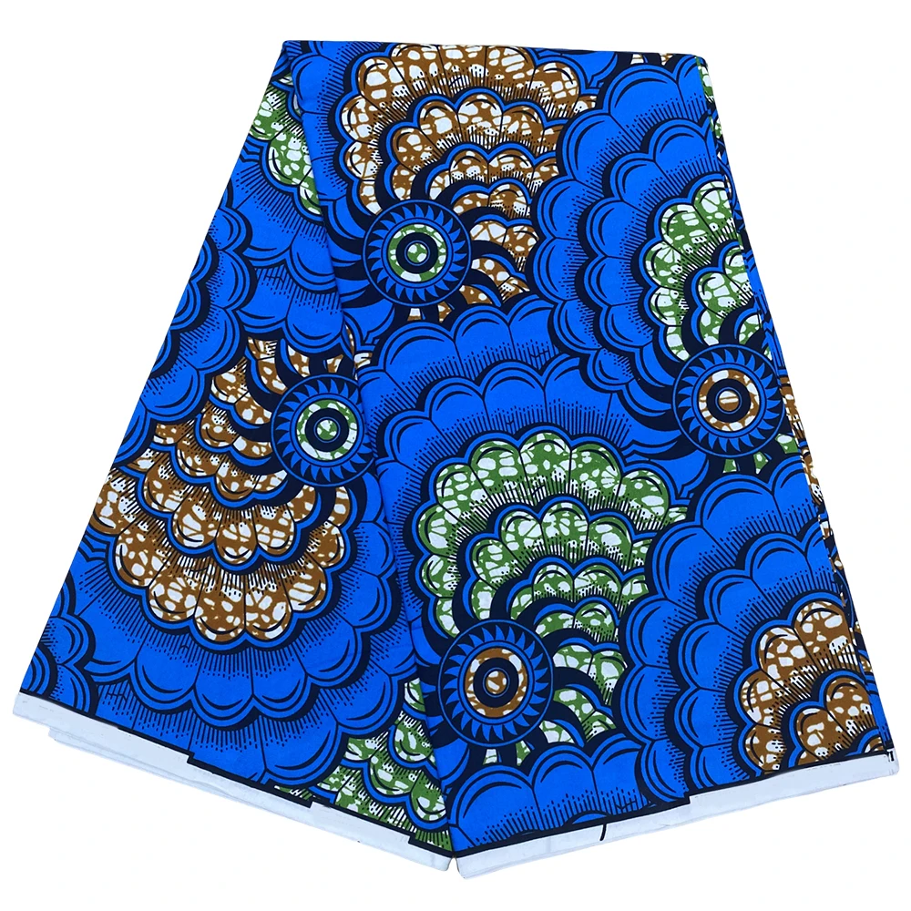 Africa Ankara Batik Wax Fabric Fashion Prints Sewing Handmake DIY Polyester 6Yards