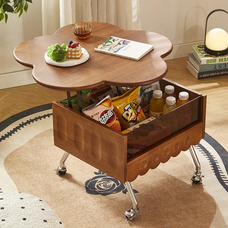 שולחן קפה נייד מתכוונן יופי מגמה פשוטה יוקרתית שולחן צד חסכון במקום מסעדה סלון רהיטים