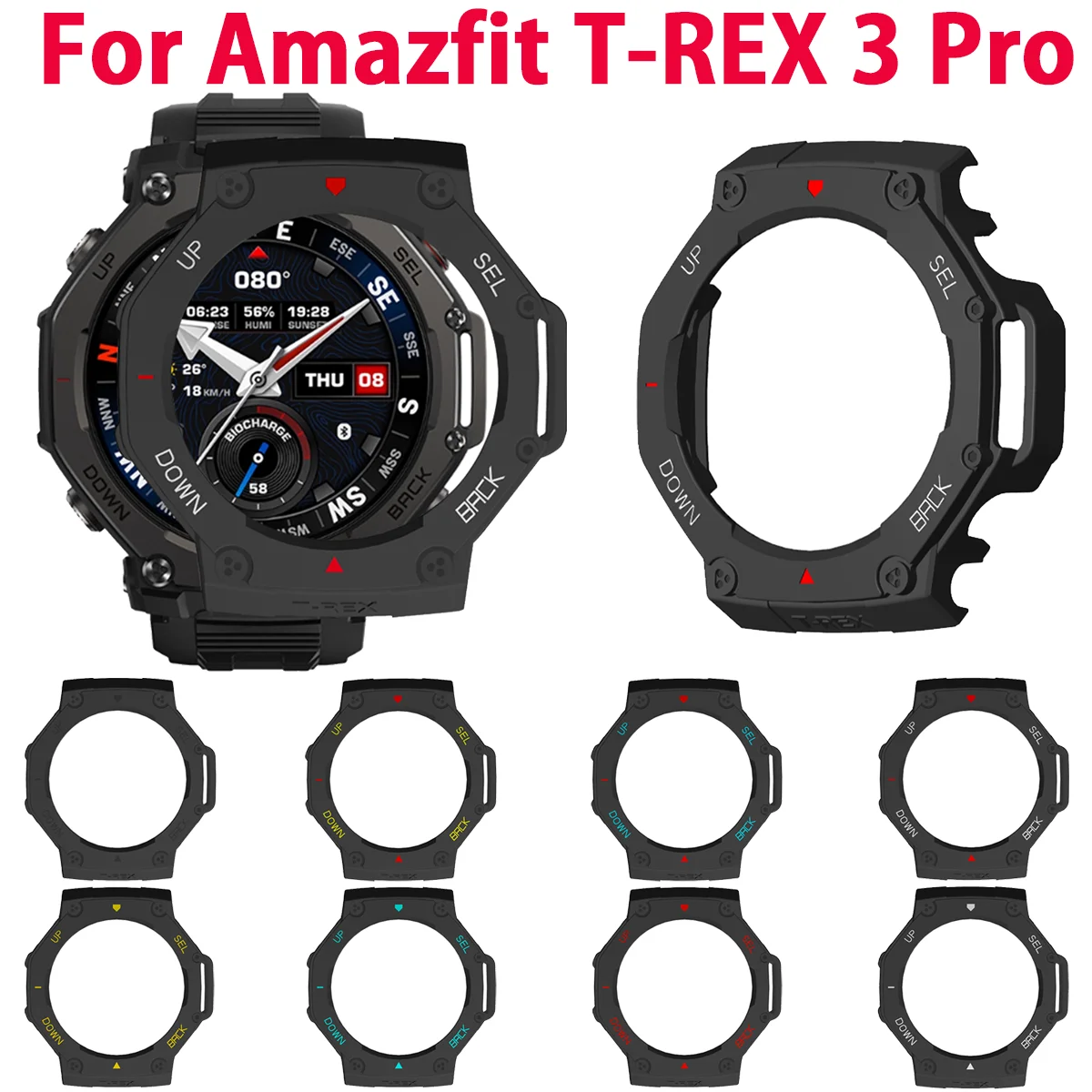 Enhanced Protective Hard Cover for Smartwatch - Durable PC Case with Screen Edge Guard