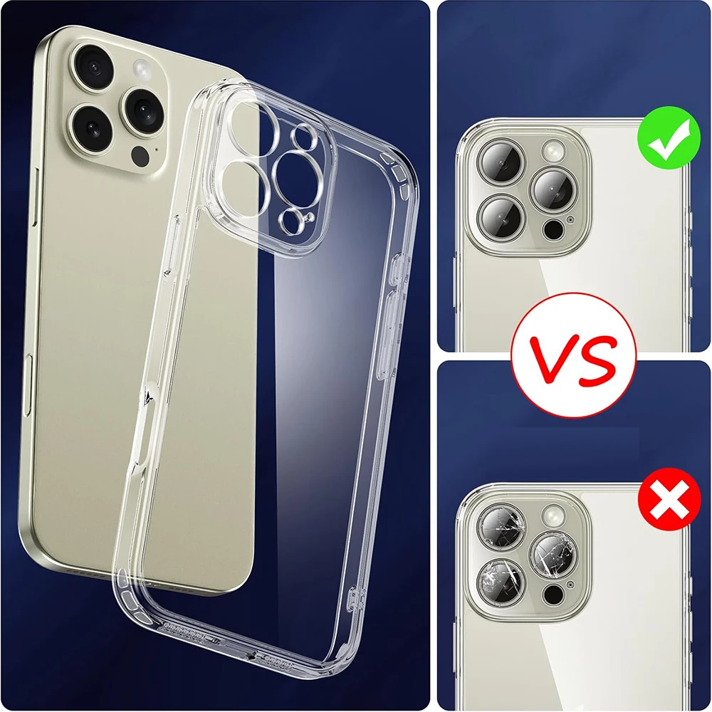 Hybrid Shockproof Silicone TPU Shell Case with Invisible Airbag Protection