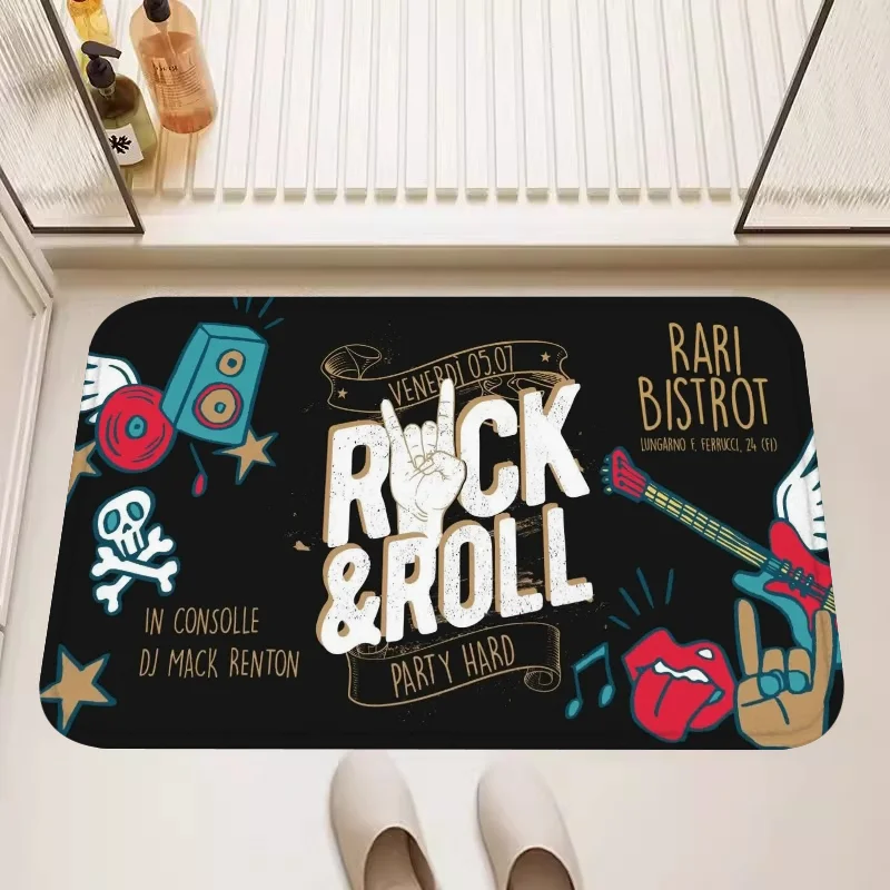 

I Love Rock N Roll Door Mat Door Mat Doormat Carpet Living Room Home Lounge Rug For Kitchen Bath Entrance the Bathroom Bedroom