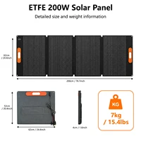 Panneau solaire portable, plusieurs puissances disponibles : 80W/E100/E200/P300/P400/E420, pour camping, camping-car et utilisation en extérieur. 4