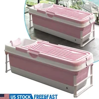 Portable Foldable Adult Bathtub with Waterproof Pillow Extra Large Size 2 Side Handles Ice Bath and Hot Shower Space-Saving 1