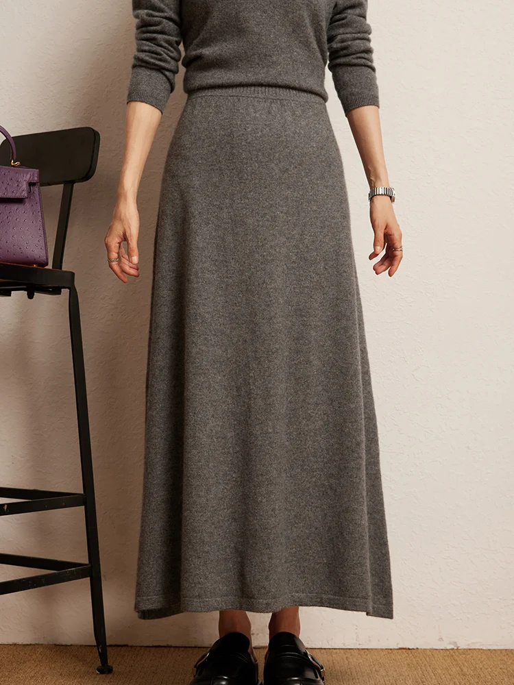 Korean Long Skirt Cashmere Detail 37