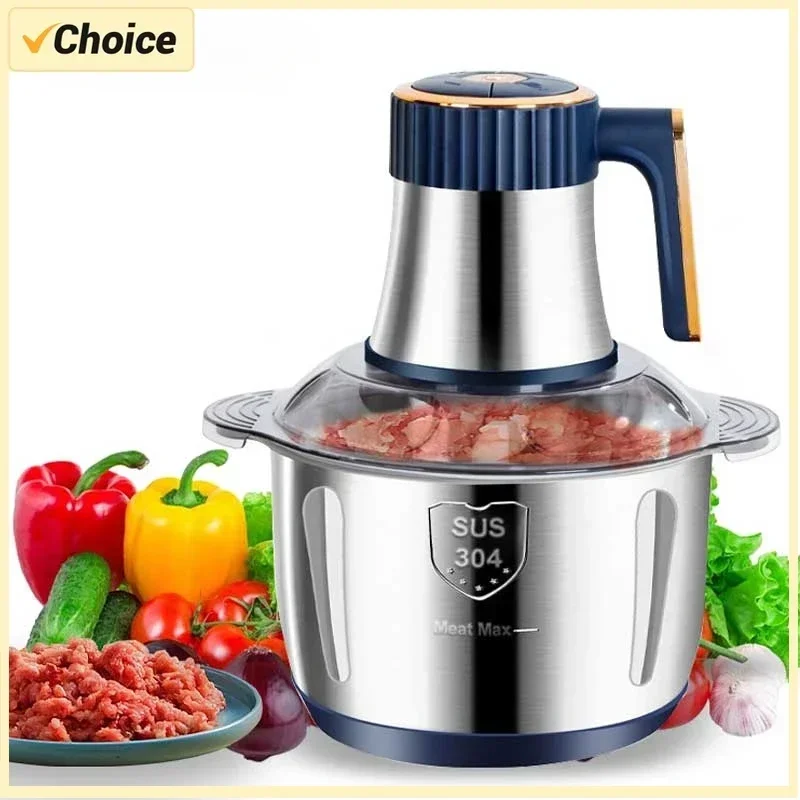 Electric Meat Grinder 304 Stainless Food Crusher Multifunction Vegetable Fruit Pepper Garlic Chopper Mincer Baby Food Processor 2